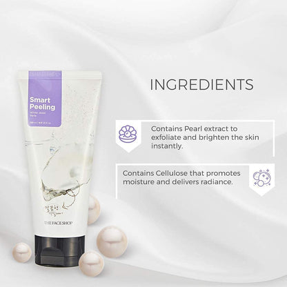 THE FACE SHOP Smart Peeling White Jewel 120 mL | Gentle Enzyme Peel for Radiant, Even - Tone Skin - T.E.R