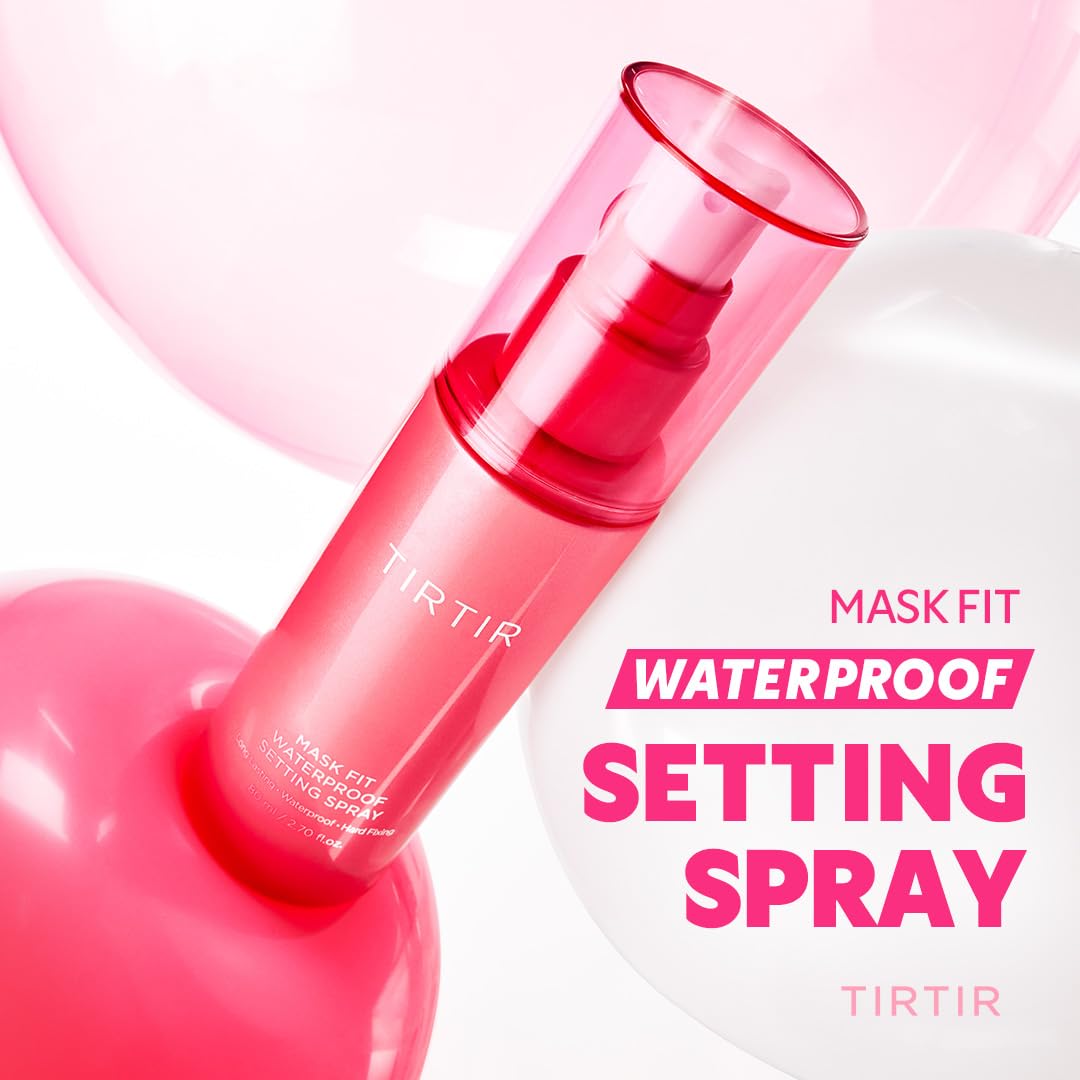 TIRTIR Mask Fit Waterproof Setting Spray 80ml | 24 - Hour Makeup Lock, Sweatproof & Mask - Proof Finish – Korean Setting Mist - T.E.R