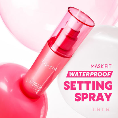 TIRTIR Mask Fit Waterproof Setting Spray 80ml | 24 - Hour Makeup Lock, Sweatproof & Mask - Proof Finish – Korean Setting Mist - T.E.R