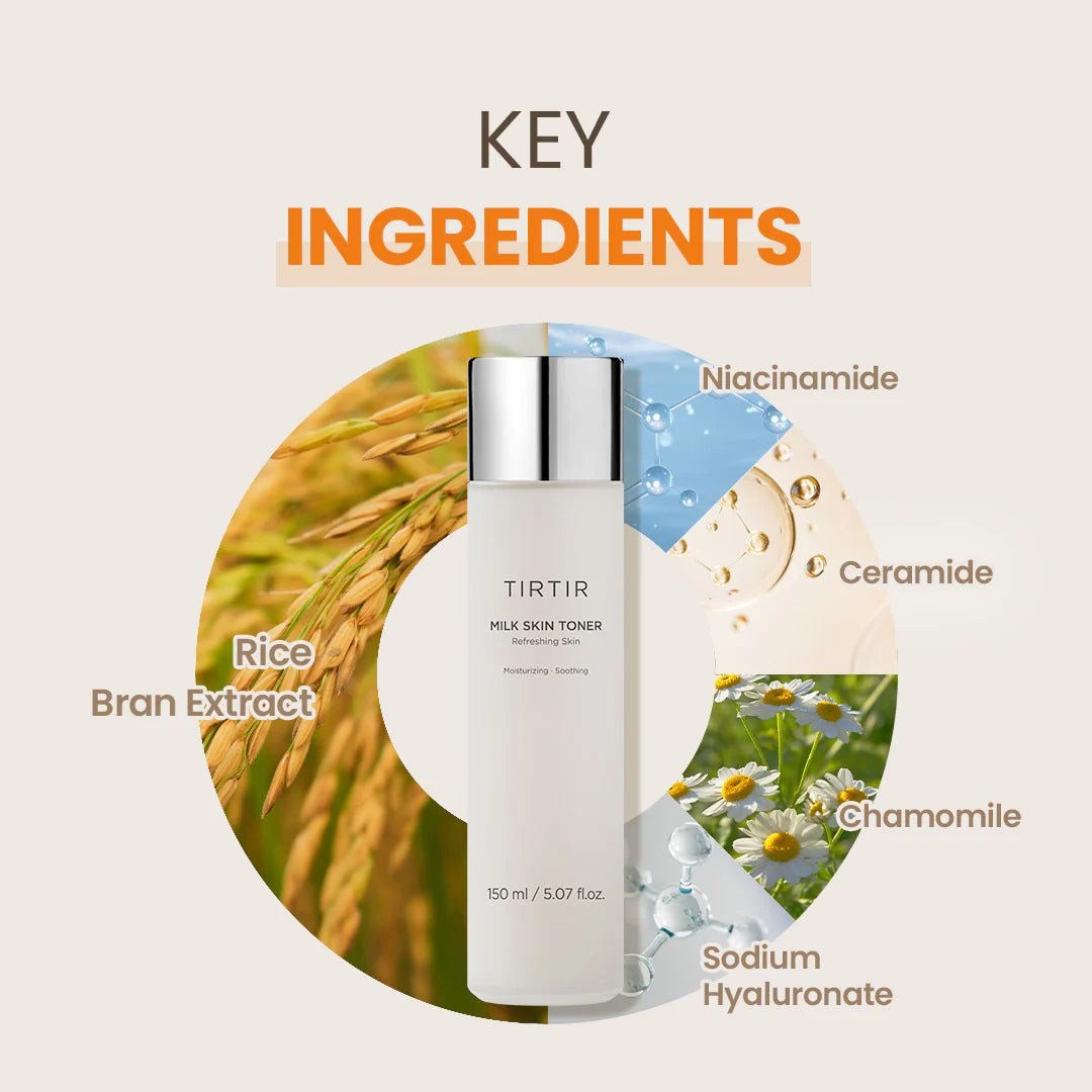 TIRTIR Milk Skin Toner | Hydrating & Brightening Milky Essence Toner for Radiant Glass Skin - T.E.R
