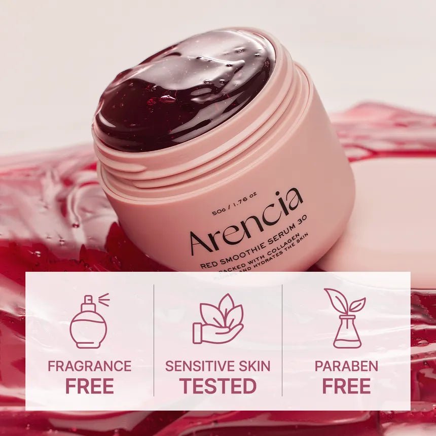 TITLE: Arencia Overnight Red Smoothie Face Mask Serum | 30% Red Collagen, Niacinamide & Peptide | Hydrating & Firming Sleeping Mask for Glowing Skin | 50g - T.E.R