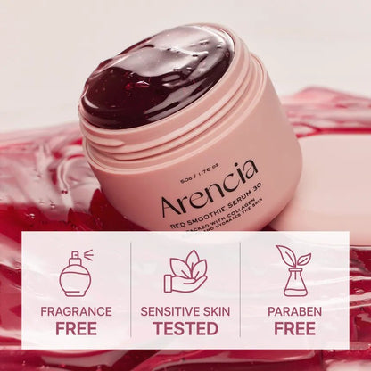 TITLE: Arencia Overnight Red Smoothie Face Mask Serum | 30% Red Collagen, Niacinamide & Peptide | Hydrating & Firming Sleeping Mask for Glowing Skin | 50g - T.E.R