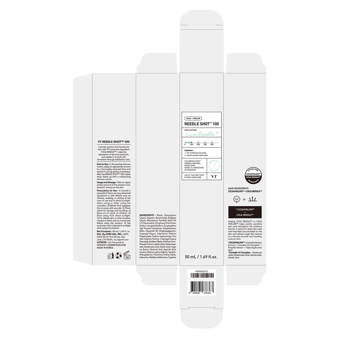 VT COSMETICS CICA Reedle Shot 100 | Spicule Serum with Exosome & Centella - T.E.R