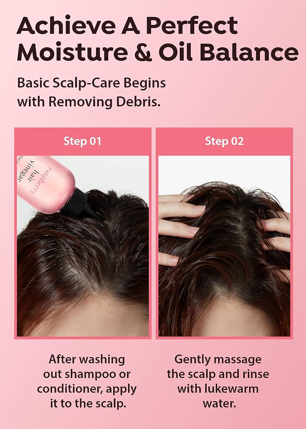 A'PIEU Raspberry Hair Vinegar | Scalp Care and Shine Enhancer - T.E.R