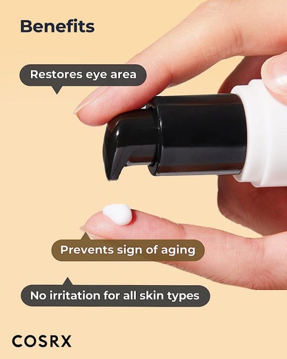 COSRX Advanced Snail Peptide Eye Cream | Brighten, Hydrate, and Rejuvenate Your Eyes - T.E.R