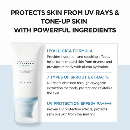SKIN1004 Hyalu - CICA Water - fit Sun Serum (Sun Serum, 1 Pack) - T.E.R